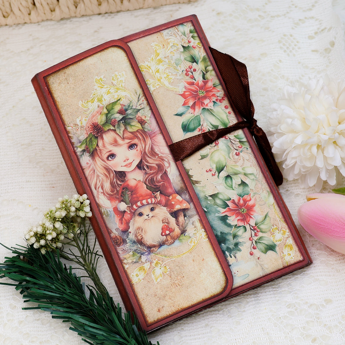 Christmas Fairies Mini Album Handmade Booklet Craft Kit1