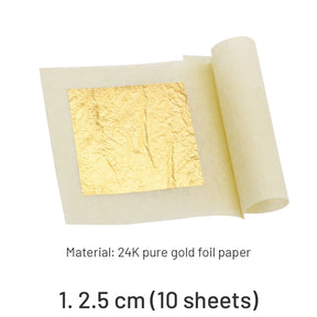 24K Pure Gold Paste Square Gold Leaf Sheets sku-1