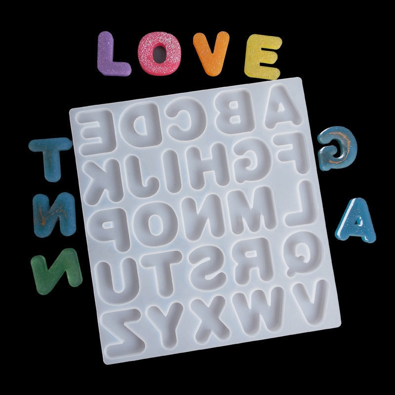 26-Letter Silicone Alphabet Molds a