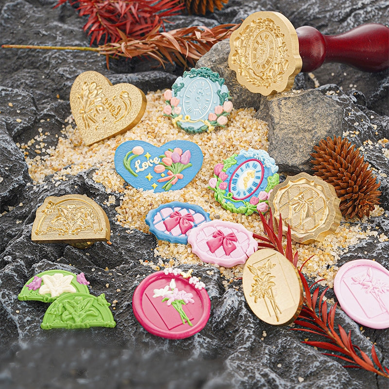 Flower Floral Heart Wax Seal Stamp