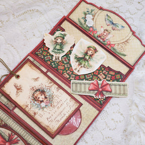 Christmas Fairies Mini Album Handmade Booklet Craft Kit 6