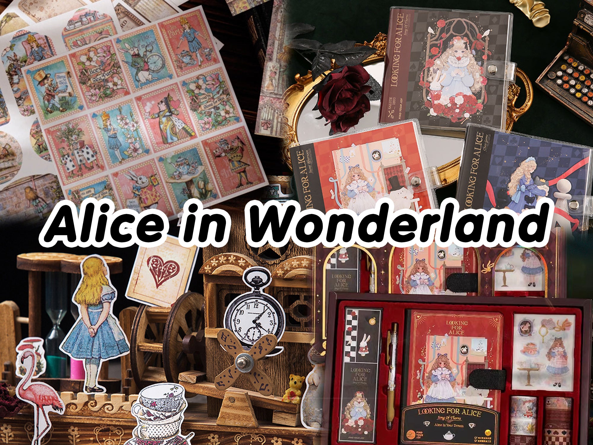 Alice - Scrapbook kit & Sticker & Paper & Tape & Rubber Stamp - Stamprints