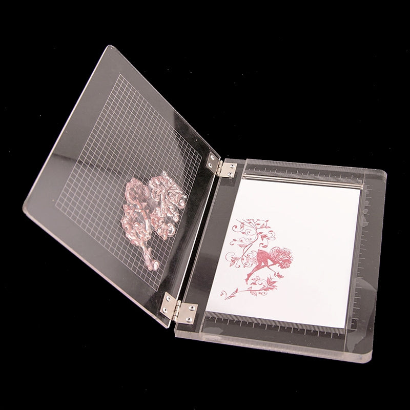 Precision Stamping Tool With Stamping Platform Stamping Positioner for Red  Rubber Cling Stamps and Clear Stamps