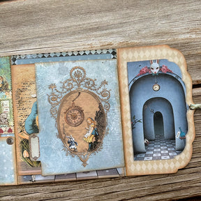 Alice in Wonderland Handmade Junk Journal Booklet Kit - Stamprints2