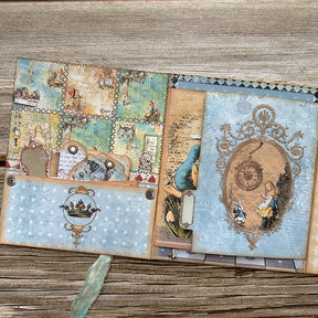 Alice in Wonderland Handmade Junk Journal Booklet Kit - Stamprints4