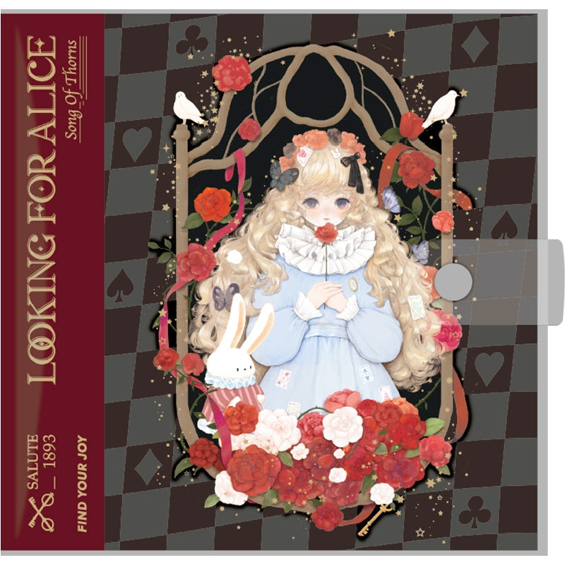 Alice in Wonderland Square Vinyl Journal Notebook b9