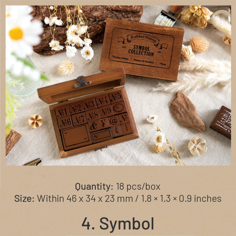 Alphabet, Number, and Symbol Rubber Stamp Set sku-4