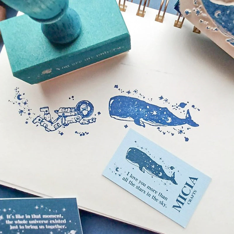 Micia Crafts Astronaut and Whale Rubber Stamps2