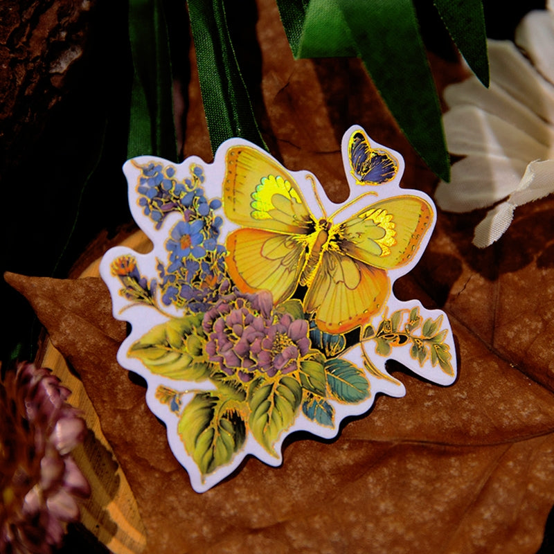 Beautiful Dream Flowers and Animals Stickers - Birds, Butterflies, Rabbits, Deers c