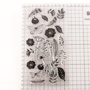 Botanical and Butterfly Transparent Stamps b2