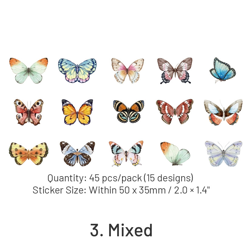 Butterfly Shadow Herbarium Series Stickers sku-3