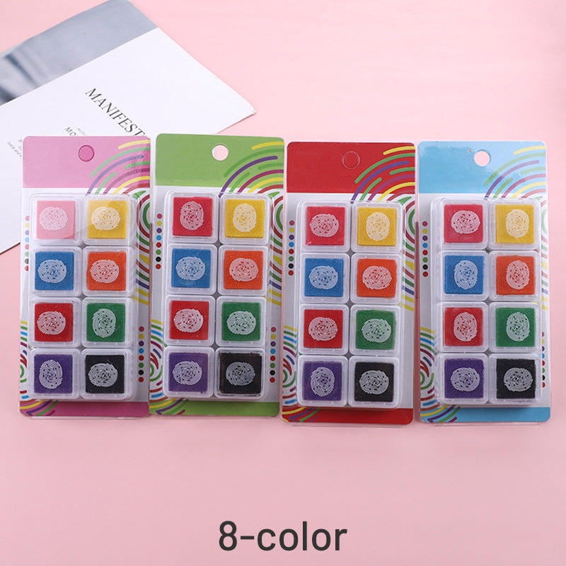 Children's Finger Painting Small Square Color Ink Pad Set sku-3
