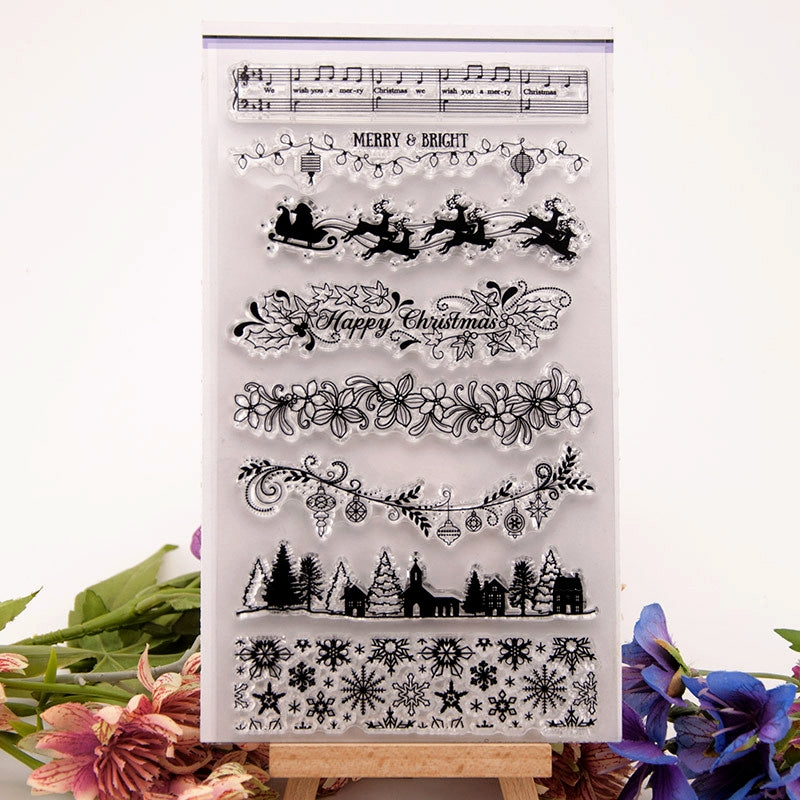 Christmas Borders and Dividers Clear Silicone Stamps - Journal