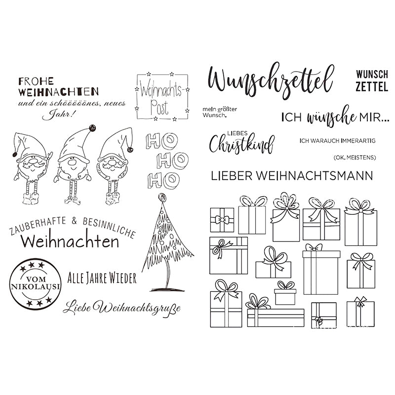 Christmas German Greetings Clear Silicone Stamps1