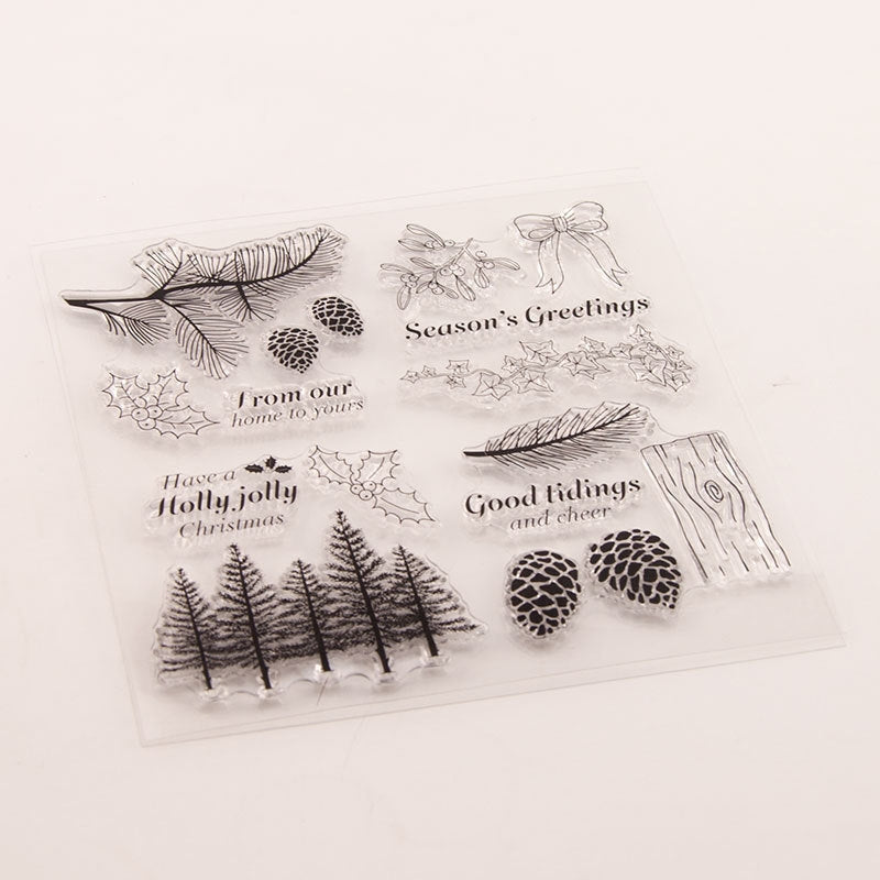 Christmas Plant Transparent Decorative Clear Silicone Stamps3
