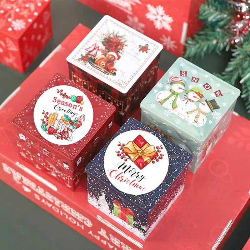 Christmas Roll Kraft Self-Adhesive Stickers b7