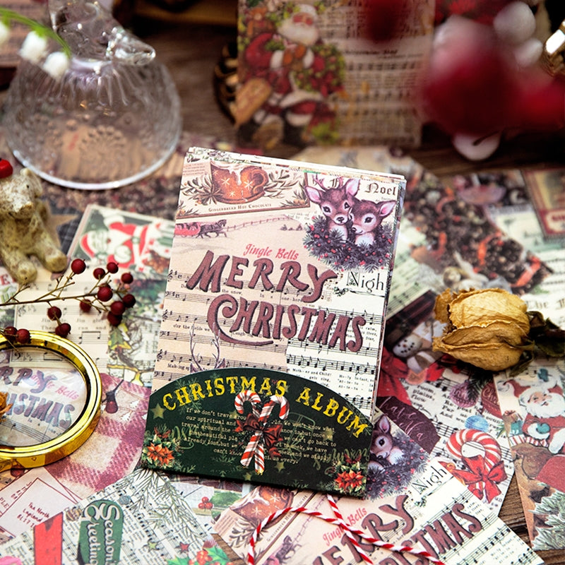 Christmas Scrapbook Paper - Music, Stationery, Poster, Santa Claus b2