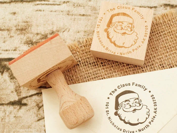 stamprints christmas rubber stamp for invitation