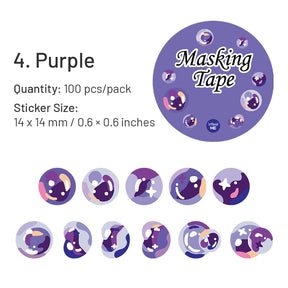 Colorful Bubble Washi Stickers sku-4