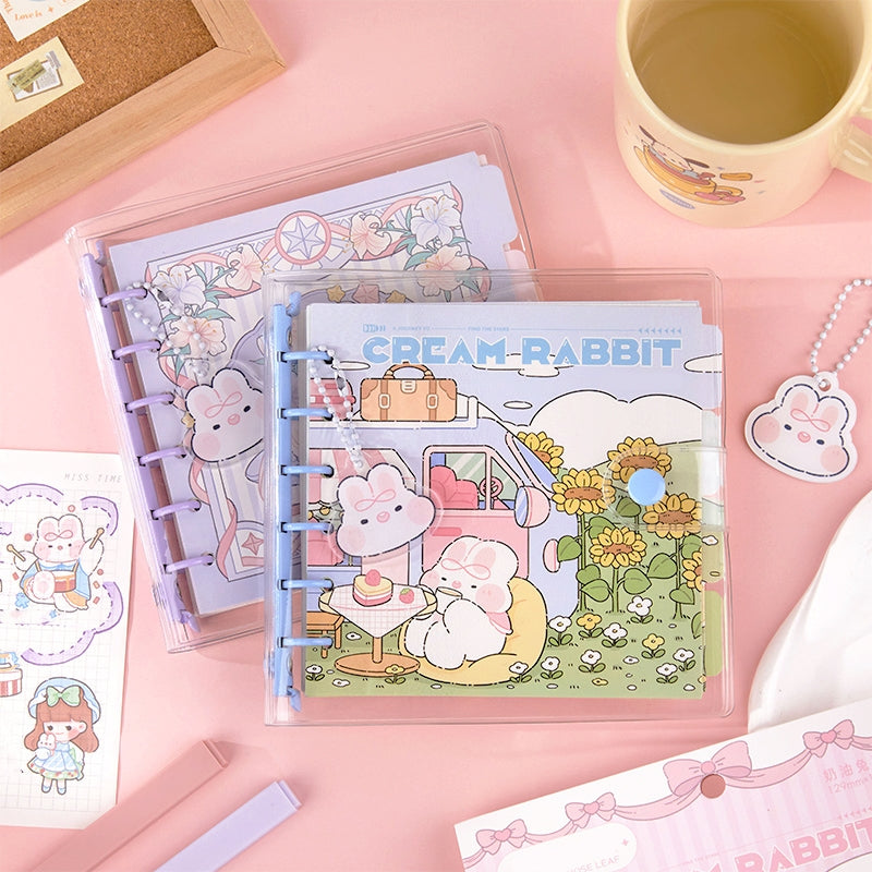 Cream Rabbit Party Series Cute Cartoon Journal Notebook b2