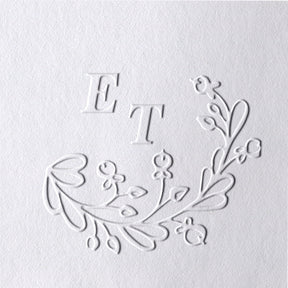 Custom Botanical Initials Wedding Monogram Embosser - Style 11 Custom Botanical Initials Wedding Monogram Embosser - Style 1111