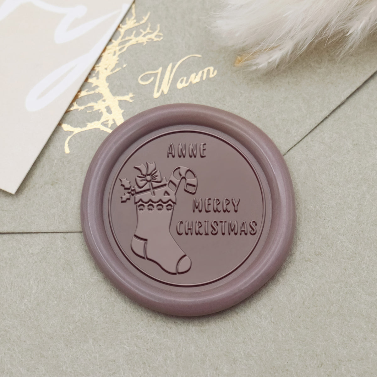 Custom Christmas Stocking Name Wax Seal Stamp1