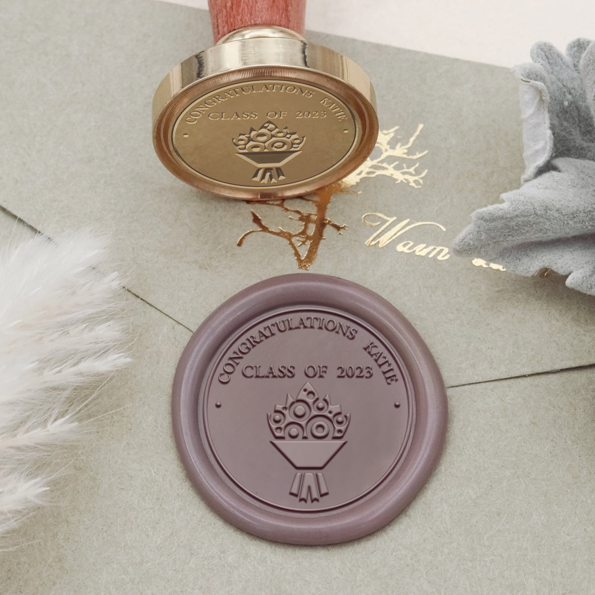 Custom Graduation Wax Seal Stamp - Style 26 2