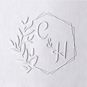 Custom Handwritten Initials Wedding Monogram Embosser 16