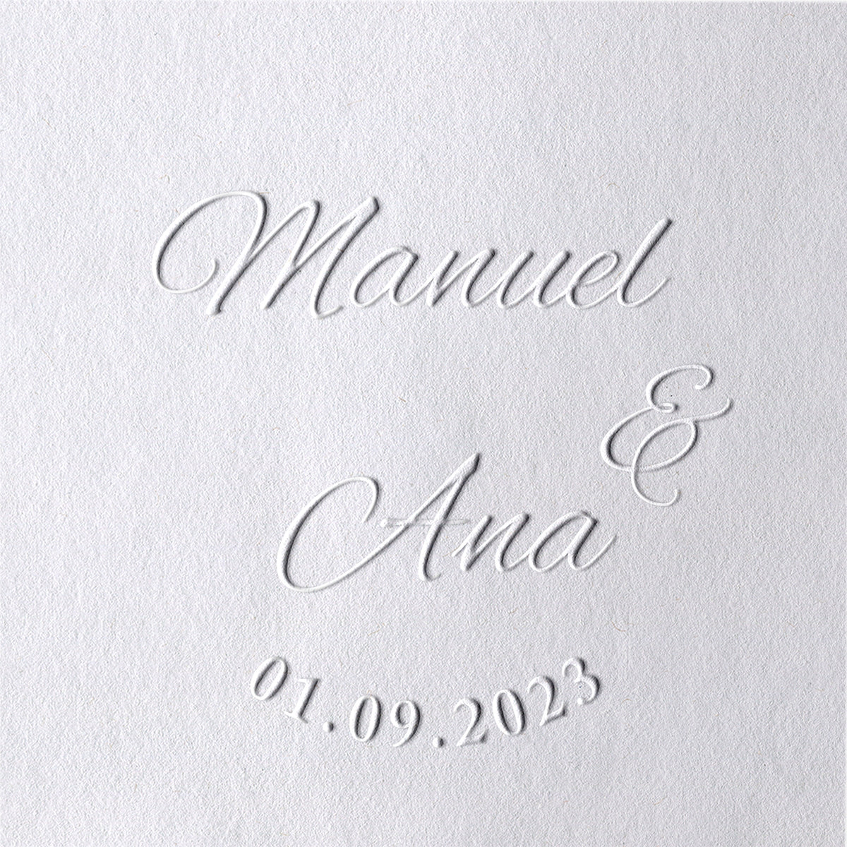 Custom Minimalist Name Wedding Embosser - Style 2 -2