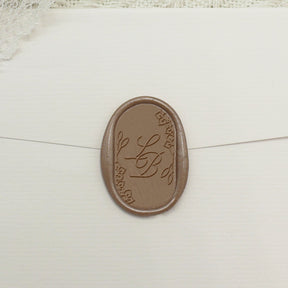 Custom Oval Wedding Wax Seal Stamp - Style 17 1