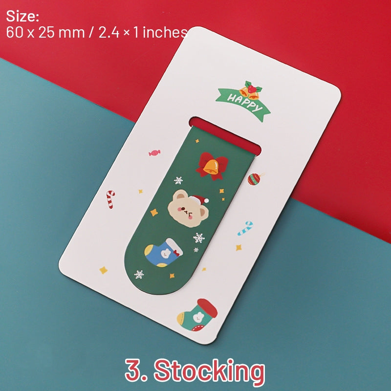 Cute Cartoon Christmas Magnetic Bookmarks sku-3