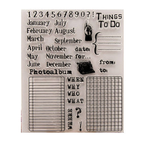Date Planning Transparent Clear Silicone Stamps4