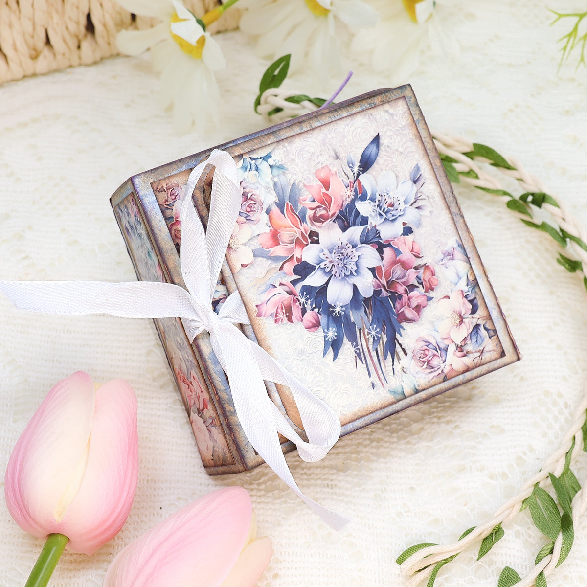  Delicate Floral Mini DIY Keepsake Box Crafts Celebration Gift 0010