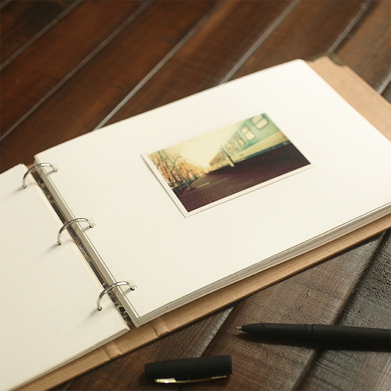 Soyez créatif avec l'album photo DIY, carnet de notes vierge à 3 trous, Couverture kraft robuste, Parfait pour les croquis, la journalisation et  les souvenirs