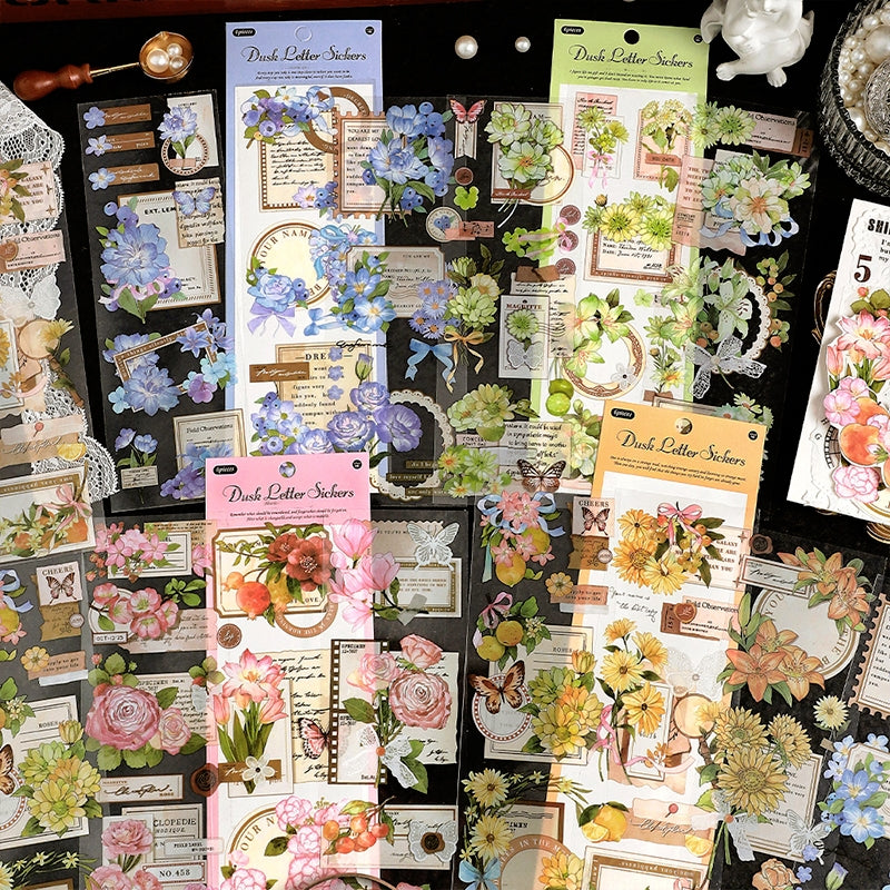 Printable Floral Planner Stickers, Vintage Flowers Die Cuts, - Inspire  Uplift