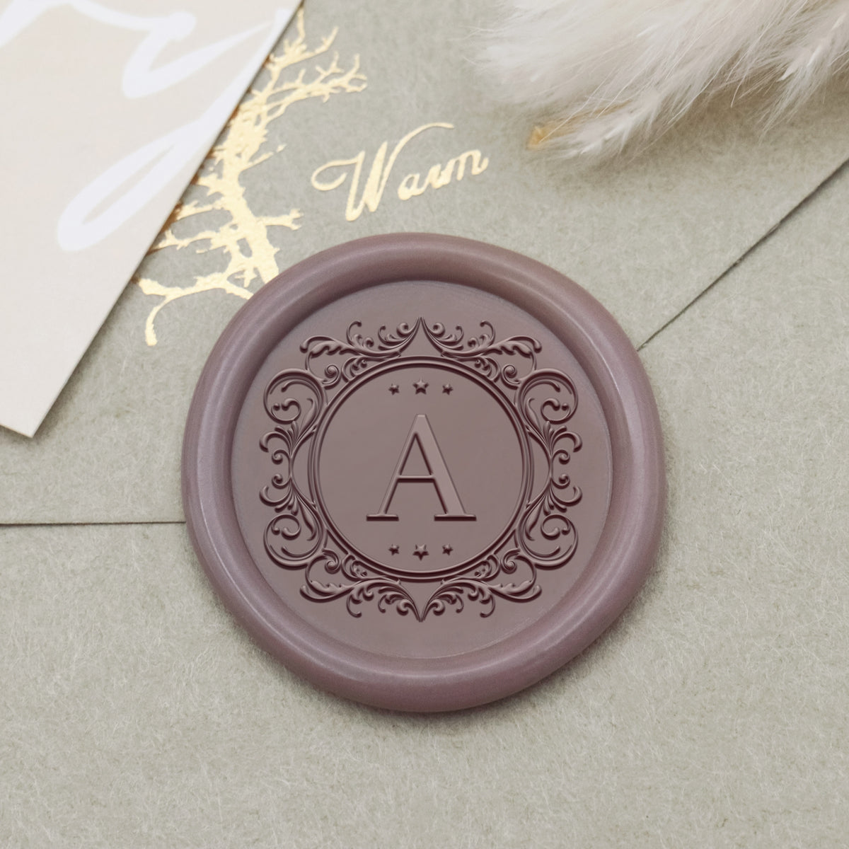 Enigmatic Whispers Custom Initial Wax Seal Stamp - Style 18 1