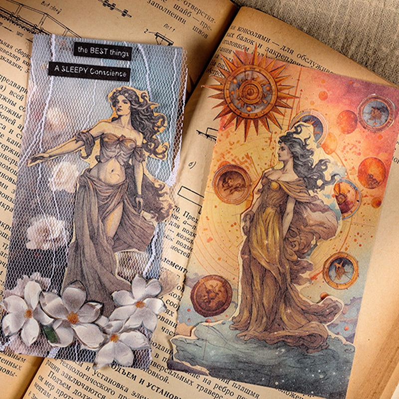 European Vintage Scrapbook Paper - Ocean, Flower, Halloween, Universe - Stamprints5
