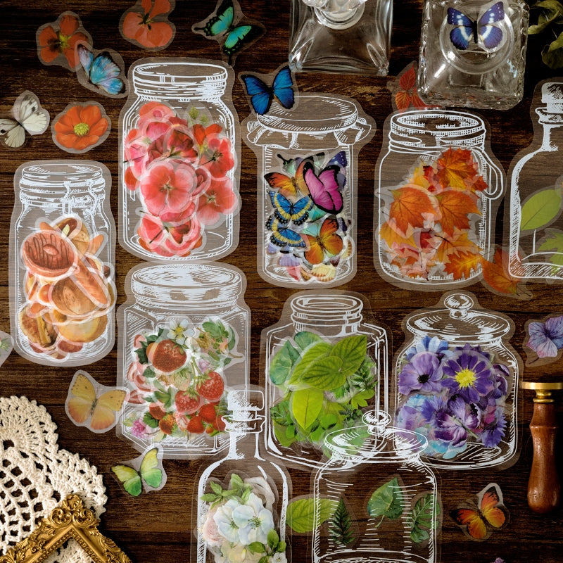 Everything in a Bottle Series Flower Butterfly Sticker Pack a