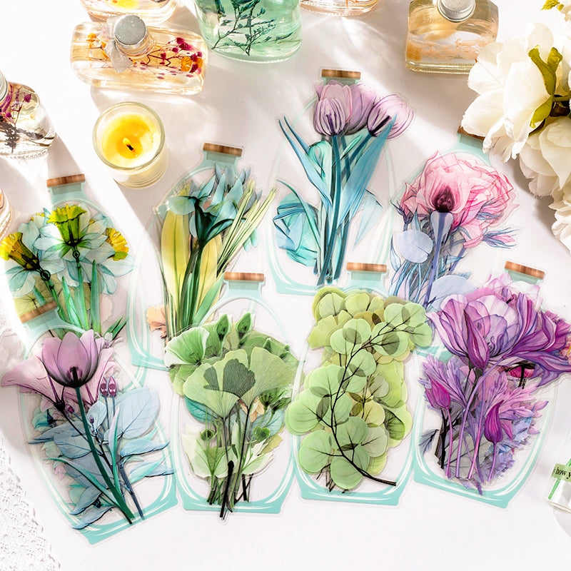 Adesivi per animali domestici con piante della serie Fiore della vita -  Decorazione floreale per diari, album di ritagli e artigianato