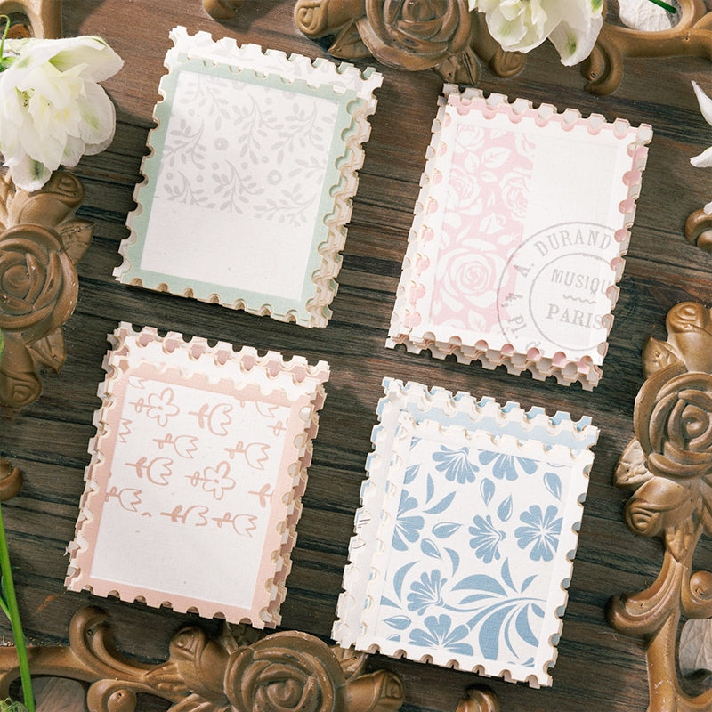 Material Paper - Flower Stamp-style Decorative Paper
