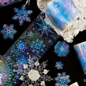 Fluffy Wind Series Holographic Snowflake Tape b2