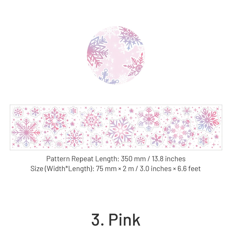 Fluffy Wind Series Holographic Snowflake Tape sku-3