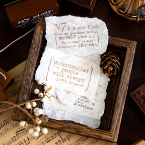 Fragment of Narrative Series English Sentence Wooden Rubber Stamp b3