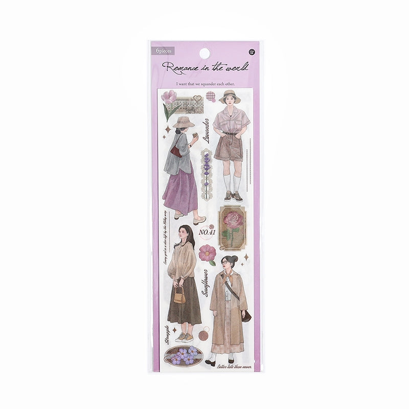 Girl's Casual Lifestyle Washi Stickers b6