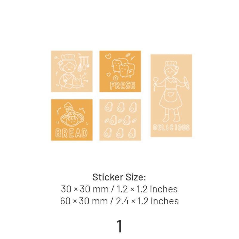 Girl's Daily Life Cartoon Wooden Rubber Stamps sku-1