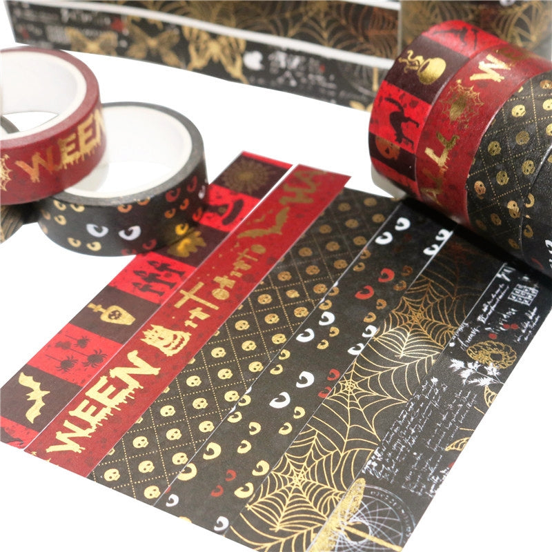 Gold Foil Halloween Washi Tape Set b1