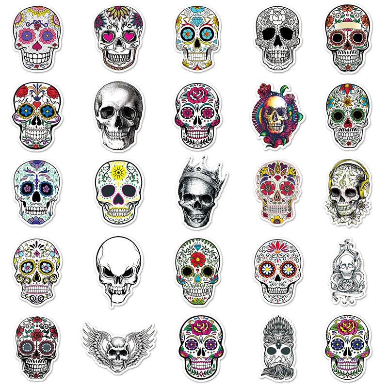 Halloween Skull Vinyl Decorative Sticker b3