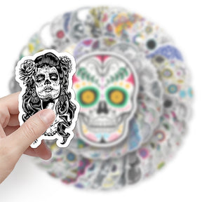 Halloween Skull Vinyl Decorative Sticker b4