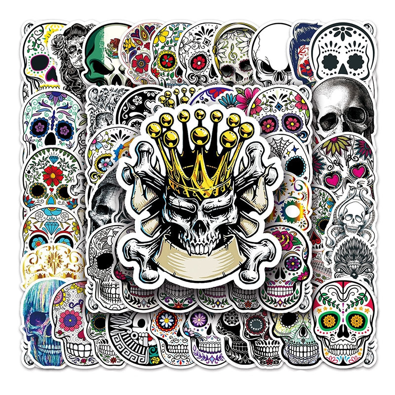 Halloween Skull Vinyl Decorative Sticker sku