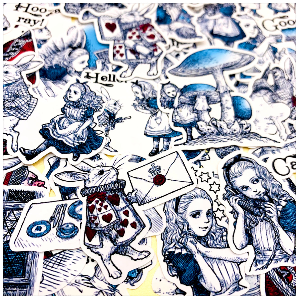 Handbook Sticker Pack Alice in Wonderland 40 pieces Handbook Stickers Decorative Diary 3